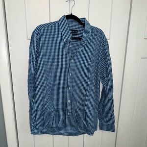 Charleston Threads Blue Gingham Shirt large